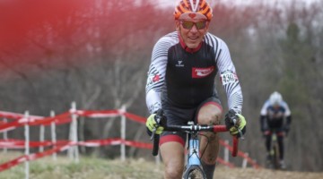 Lee Waldman at the 2018 Louisville Cyclocross Masters Nationals. © Z. Schuster / Cyclocross Magazine