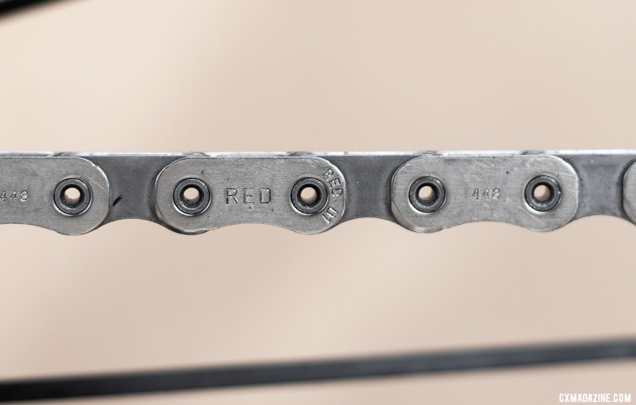 The new SRAM RED eTAP AXS Flattop chain. © A. Yee / Cyclocross Magazine