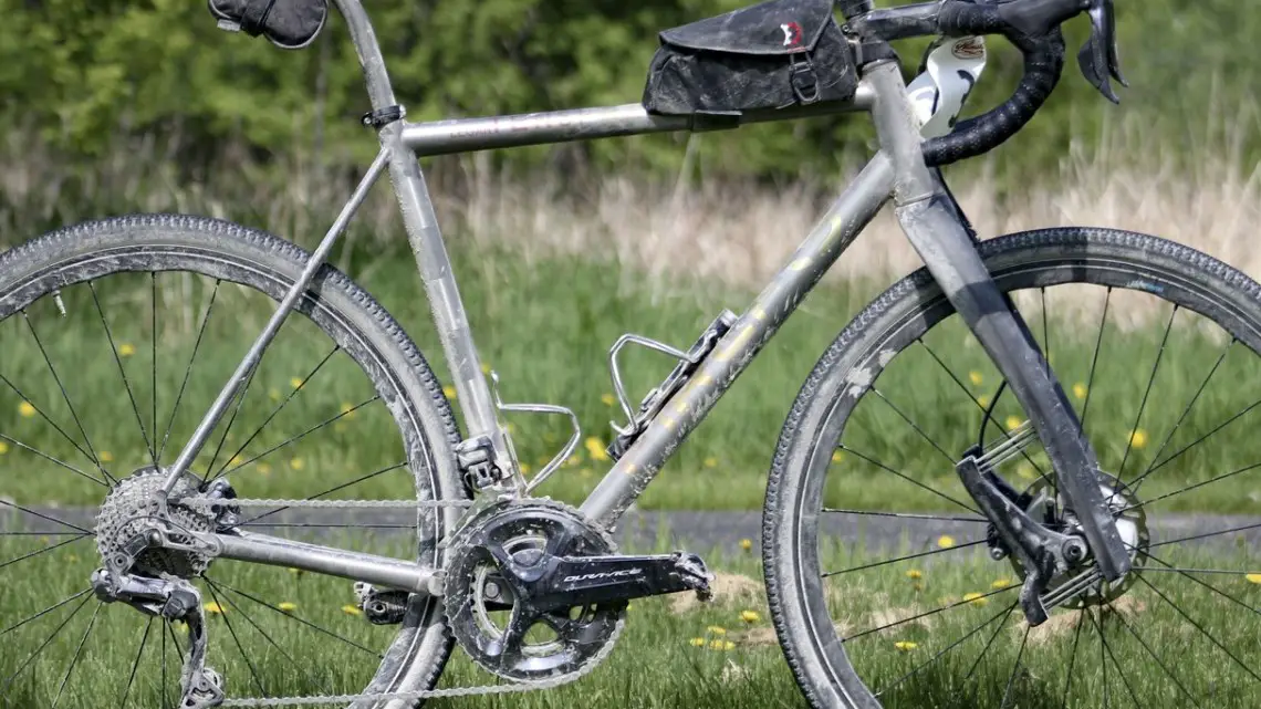 Kristen Legan's Titanium Firefly Cyclocross/Gravel Bike. © Z. Schuster / Cyclocross Magazine