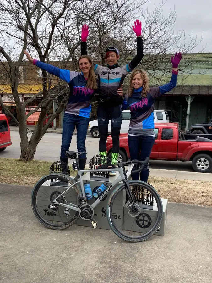 Dirty South Roubaix Open Women's podium. photo: Daniel-san