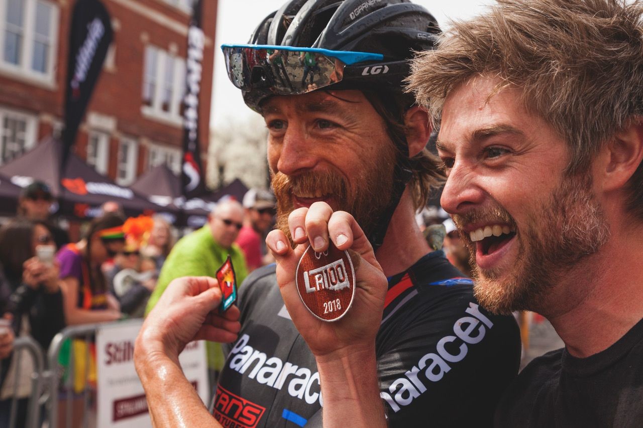 Race organizer Bobby Wintle (right) was the force behind changing the race name to Mid South. 2018 Land Run 100. © 241 Photography / Land Run 100