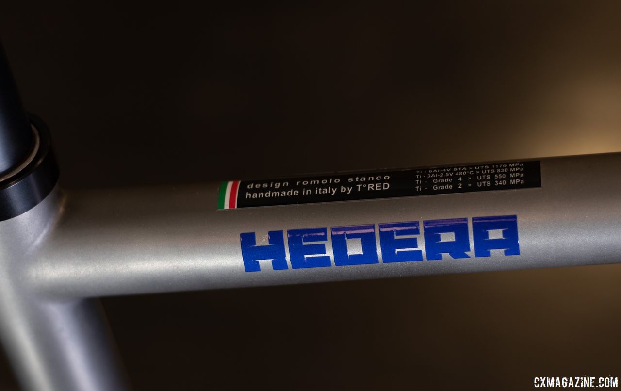 TRed makes its bikes one-by-one in Italy. TRed Muur titanium monster cross / gravel bike. 2019 NAHBS Sacramento. © A. Yee / Cyclocross Magazine