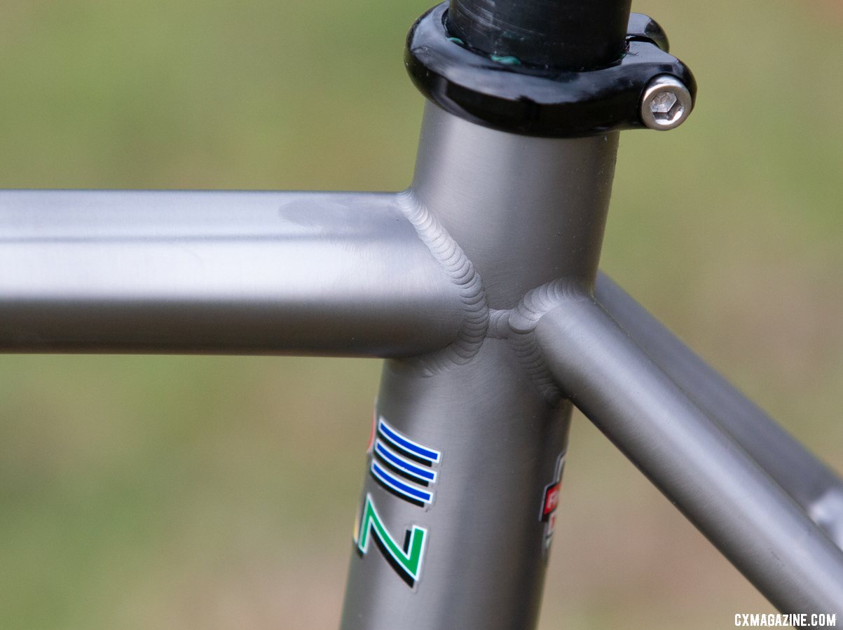 Welded in Boulder, Co. Dean Bikes Team Edition titanium cyclocross. © A. Yee / Cyclocross Magazine