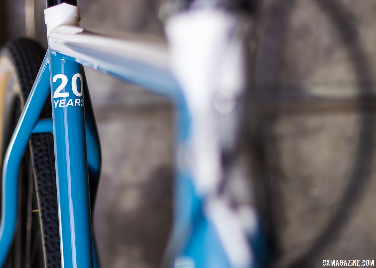 20 years of framebuilding. DeSalvo's 20th anniversary gravel bike. 2019 NAHBS Sacramento. © A. Yee / Cyclocross Magazine