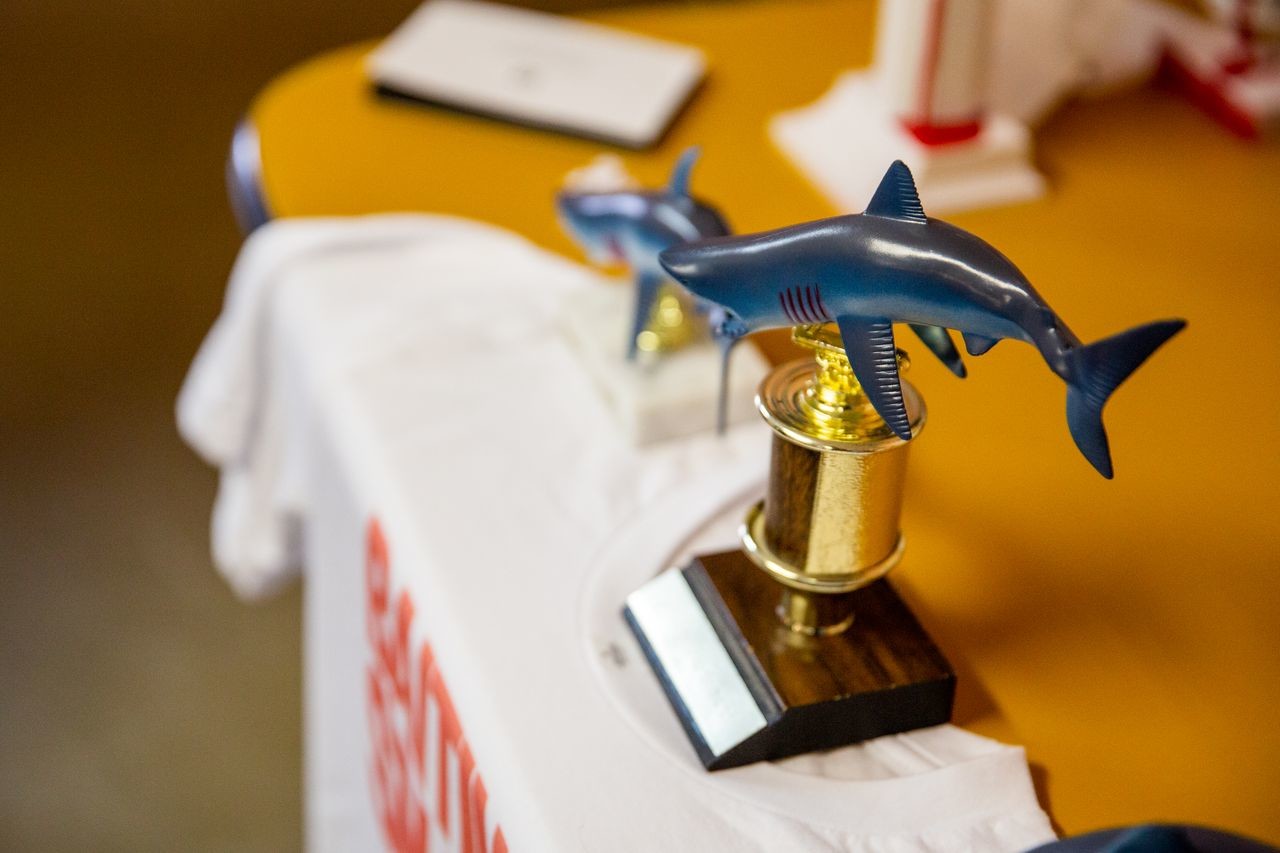 Headwind Cycling leaned into the shark theme. 2019 Baitin' the Shark Gravel Race, Ohio. © Jen Adams, Limelight Studios