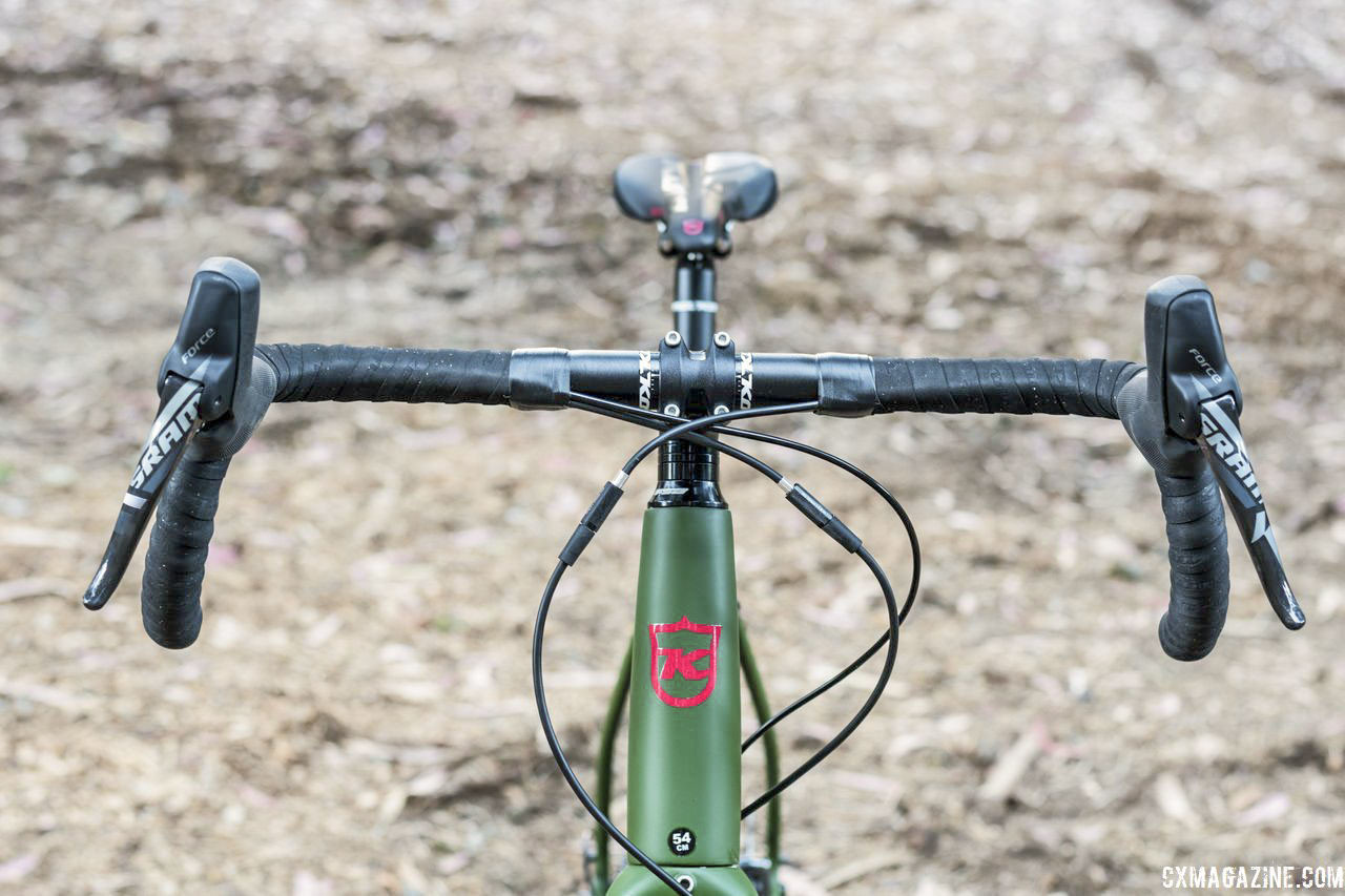 The bars on the Libre DL are wide, with our test bike coming with flared bars that measure 48cm c-c. Kona Libre DL Gravel/Adventure Bike. © C. Lee / Cyclocross Magazine