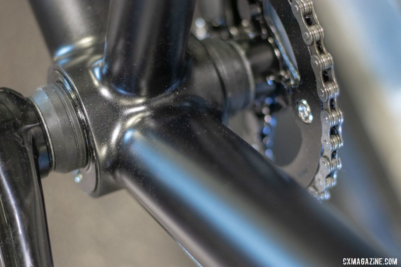 The Steelhead tandem is fillet brazed. Co-Motion was one of two companies showing off a gravel tandem at 2019 NAHBS Sacramento. © A. Yee / Cyclocross Magazine