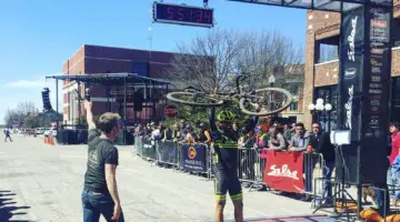 Jake Wells won the run/ride double at the 2019 Land Run 100. photo: Corrie Wells