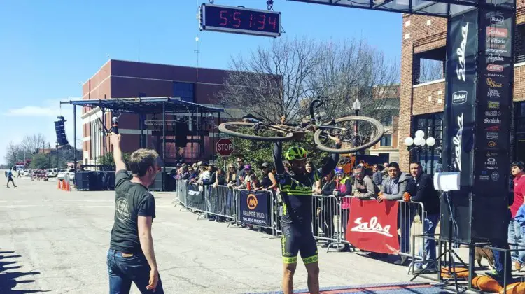 Jake Wells won the run/ride double at the 2019 Land Run 100. photo: Corrie Wells