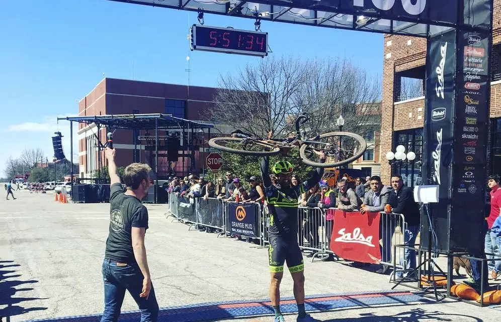 Jake Wells won the run/ride double at the 2019 Land Run 100. photo: Corrie Wells