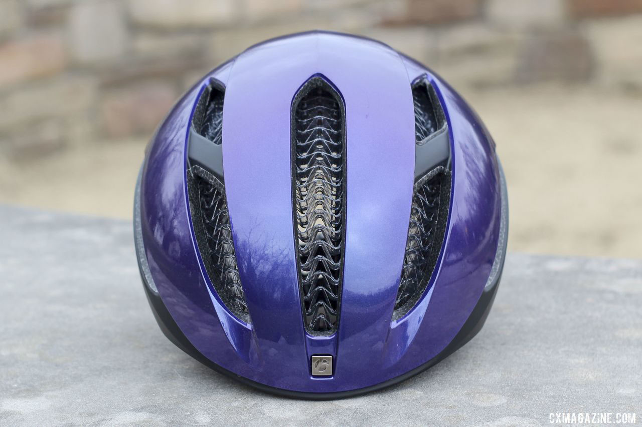 The XXX helmet has five channels for ventilation. Bontrager XXX WaveCel LTD helmet. © Z. Schuster / Cyclocross Magazine