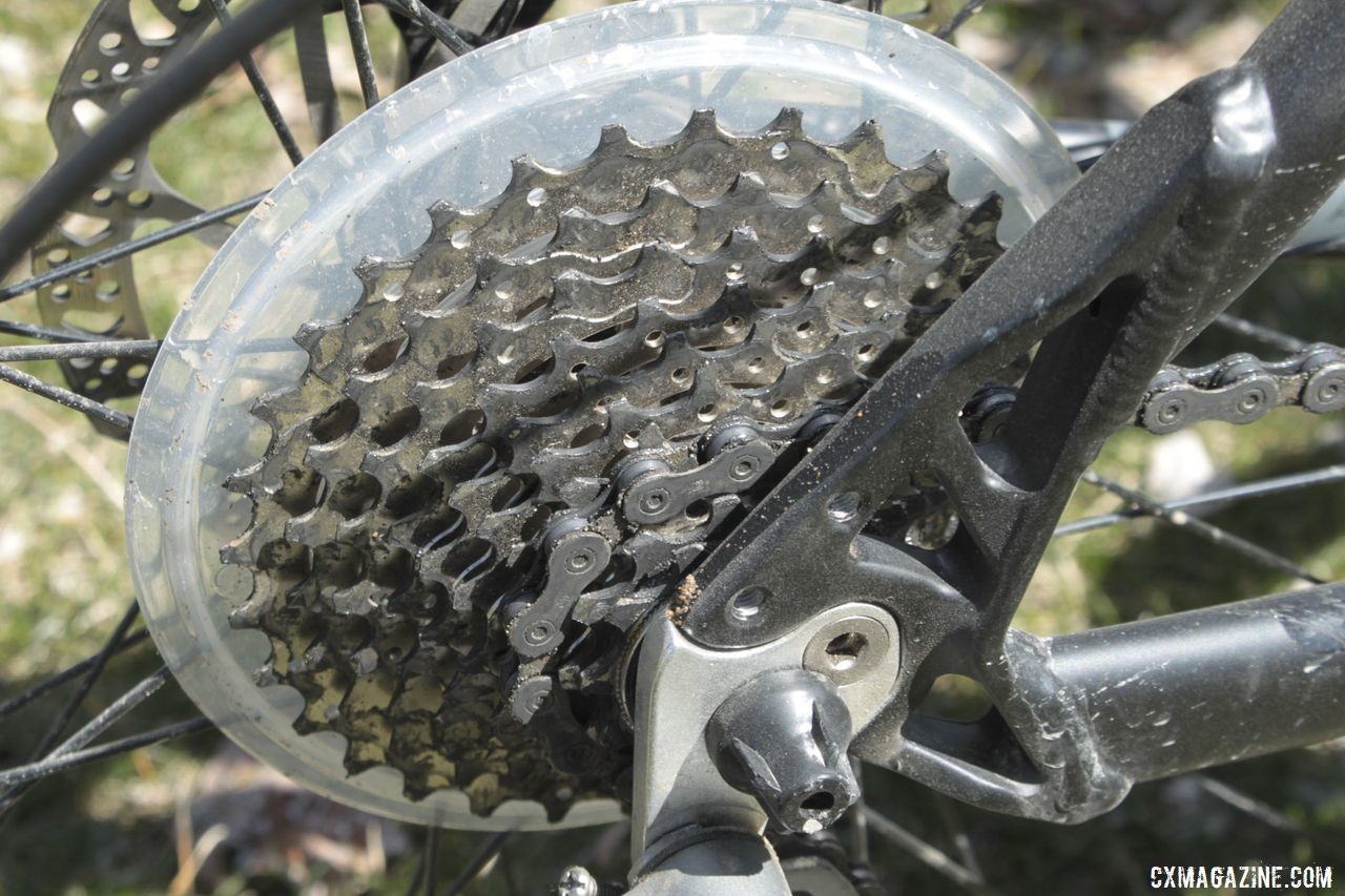 Good for both gravel and commuting, an 11-32t cassette provides a gear for all occasions. Steve Westdorp's Alter Cycle Gravel Bike, 2019 Barry-Roubaix. © B. Grant / Cyclocross Magazine