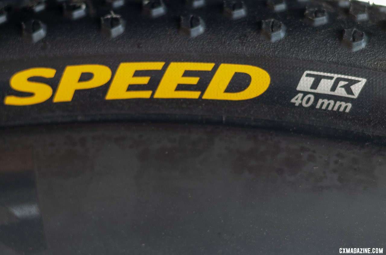 We're guessing the TR on the new Terra Speed means Tubeless Ready. Continental Tubeless Tires, 2019 Sea Otter Classic. © A Yee / Cyclocross Magazine