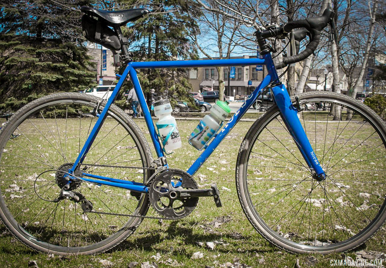 Nikola Perego's Horse Gravel Bike, 2019 Barry-Roubaix. © B. Grant / Cyclocross Magazine