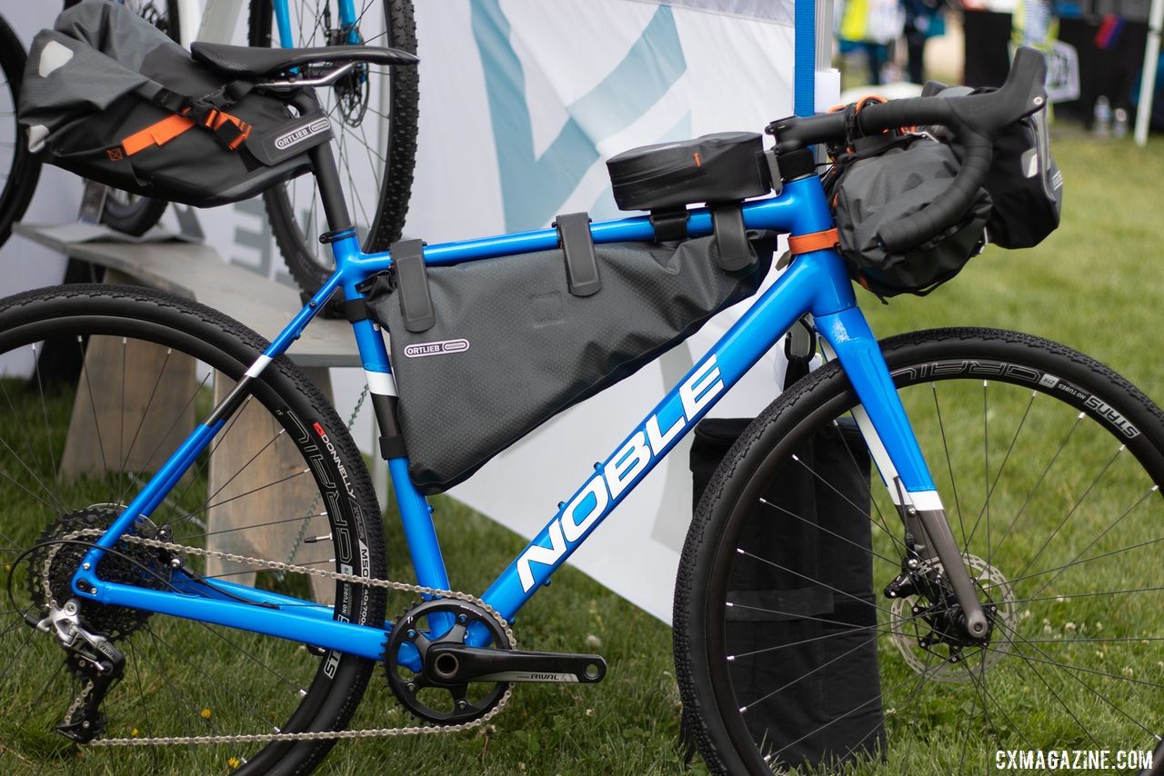 Noble says its GX3 aluminum gravel bike is a capable bikepacking bike. Noble cyclocross and gravel bikes. 2019 Sea Otter Classic. © A. Yee / Cyclocross Magazine