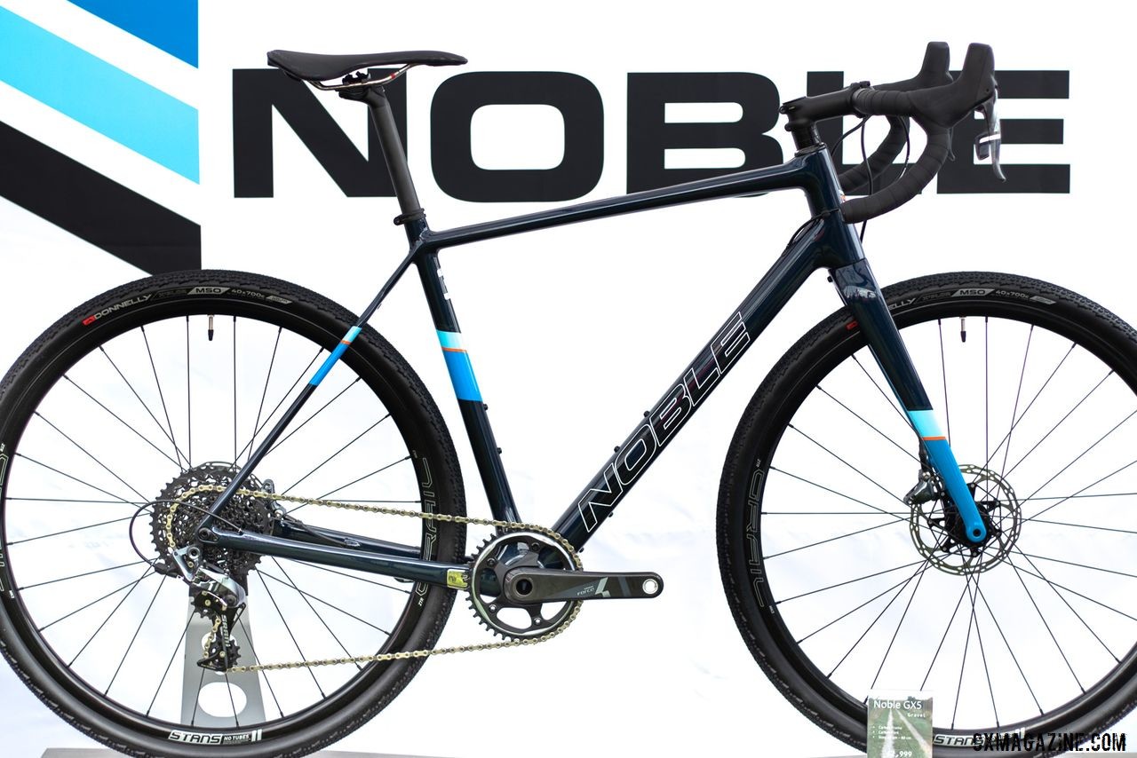 The Noble GX5 carbon gravel bike pairs a lightweight carbon frame and SRAM Force 1 for $2999. 2019 Sea Otter Classic. © A. Yee / Cyclocross Magazine