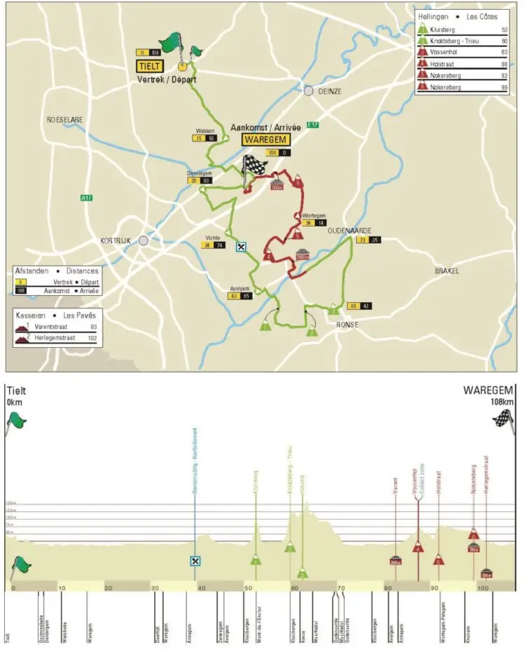 2019 Dwars Door Vlaanderen Women's route