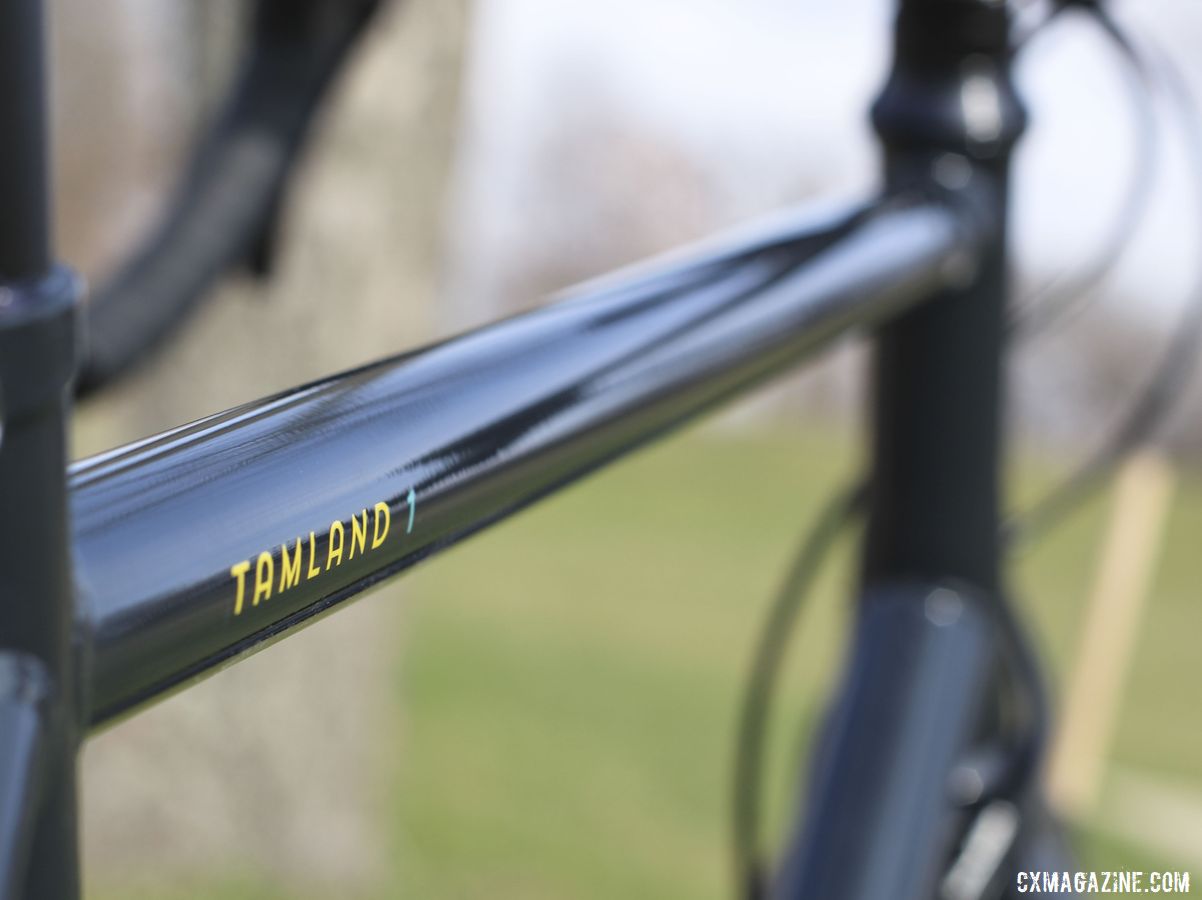 The Tamland 1 frame is built with Reynolds 631 steel. Raleigh Tamland 1 Steel Gravel Bike. © Z. Schuster / Cyclocross Magazine