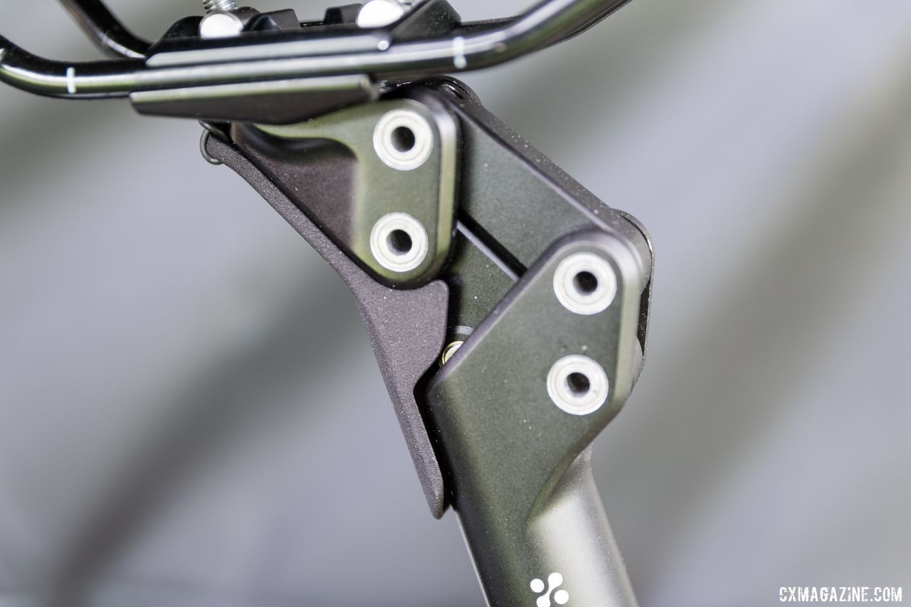 The ShockStop suspension seatpost is coming soon. Redshift Sports, 2019 Sea Otter Classic. © C. Lee / Cyclocross Magazine