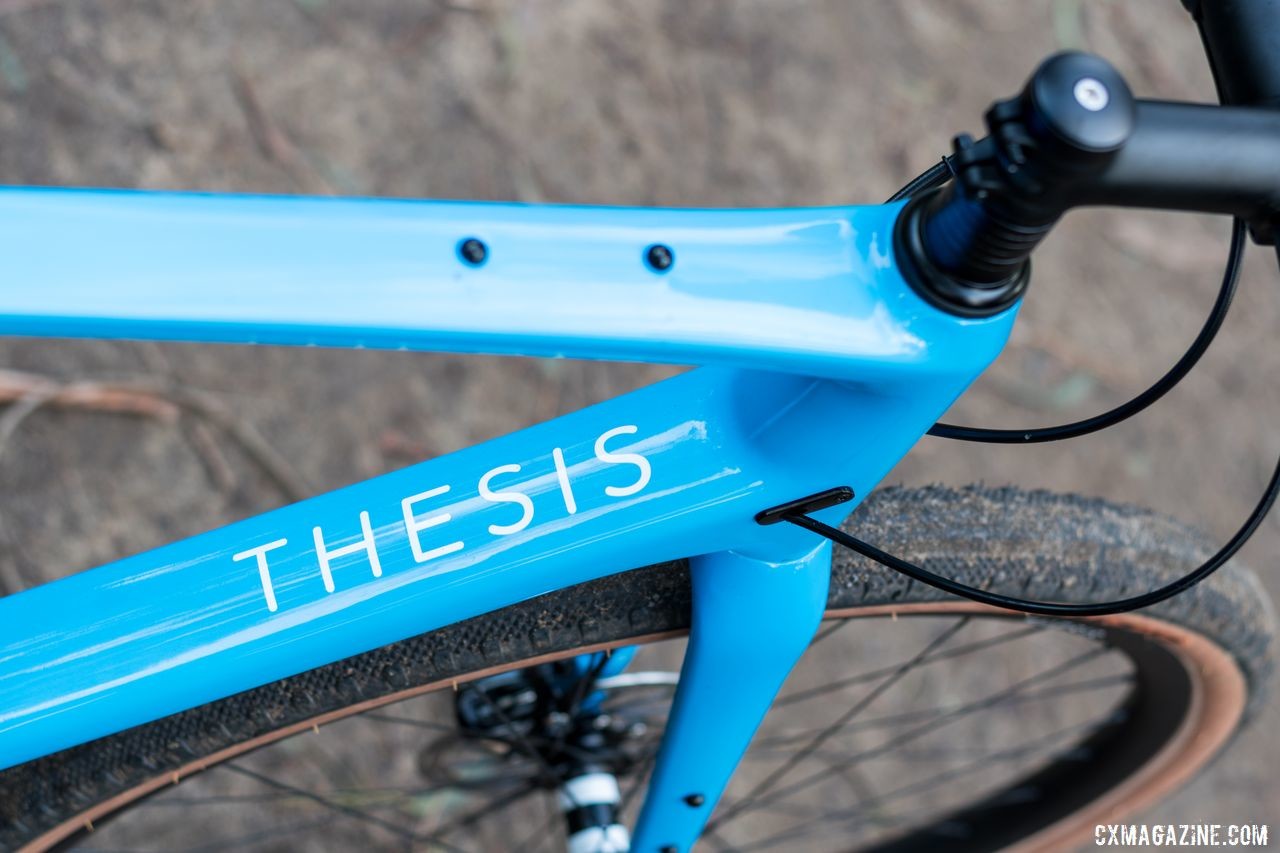 One of the many mounts is for a top tube bento box bag. Thesis OB1 Do-It-All Carbon Bike. © C. Lee / Cyclocross Magazine