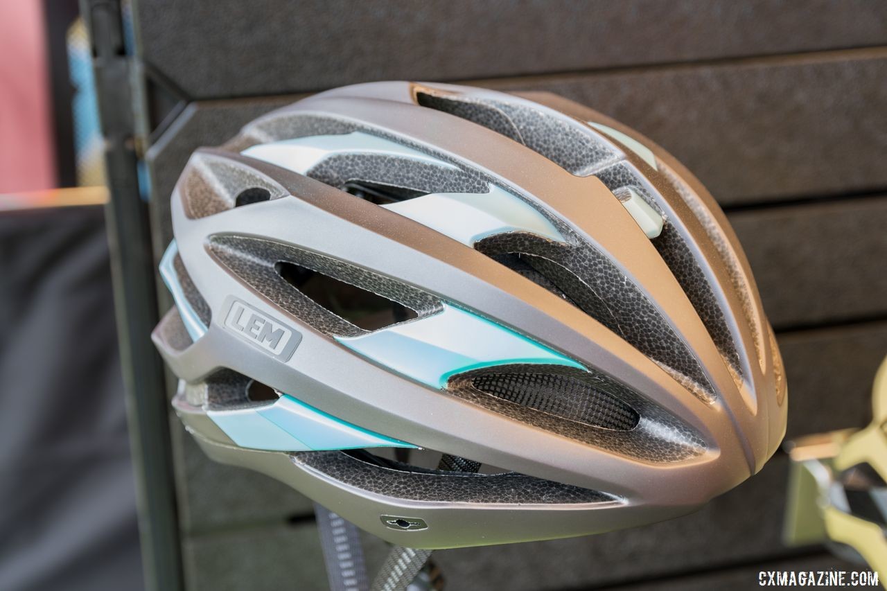 LEM displayed a prototype superlight helmet with a carbon shell. LEM Helmets, 2019 Sea Otter Classic. © C. Lee / Cyclocross Magazine