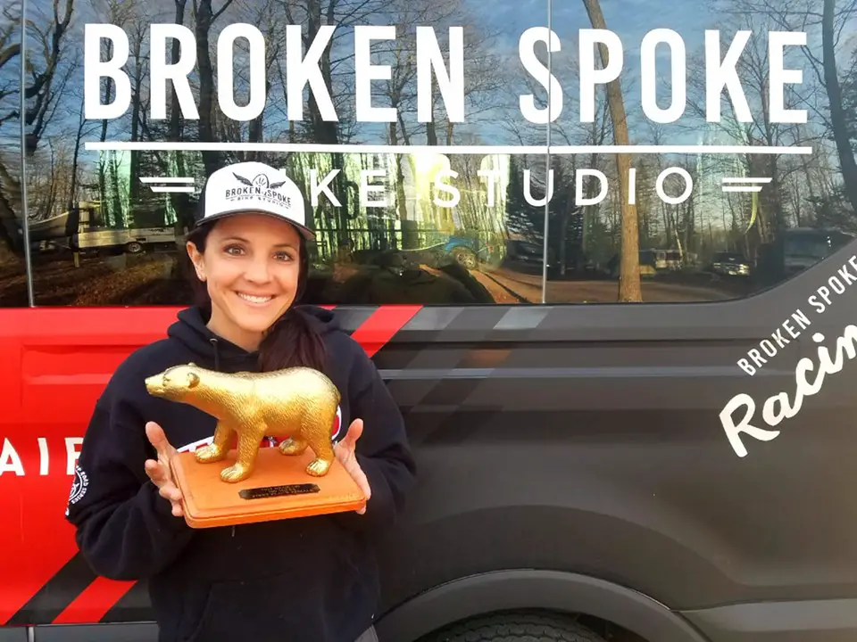 Women's winner Leia Rollins. 2019 Bear 100 Gravel Race, Wisconsin. © The Bear 100