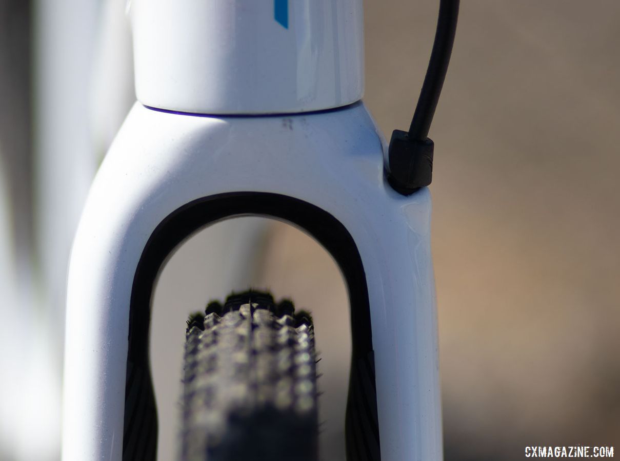 Felt's updated Fx cyclocross bike has clearance for 36mm tires max. 2020 Felt Fx | Advanced+ | Force Cx1 cyclocross bike. 2019 Sea Otter Classic. © A. Yee / Cyclocross Magazine