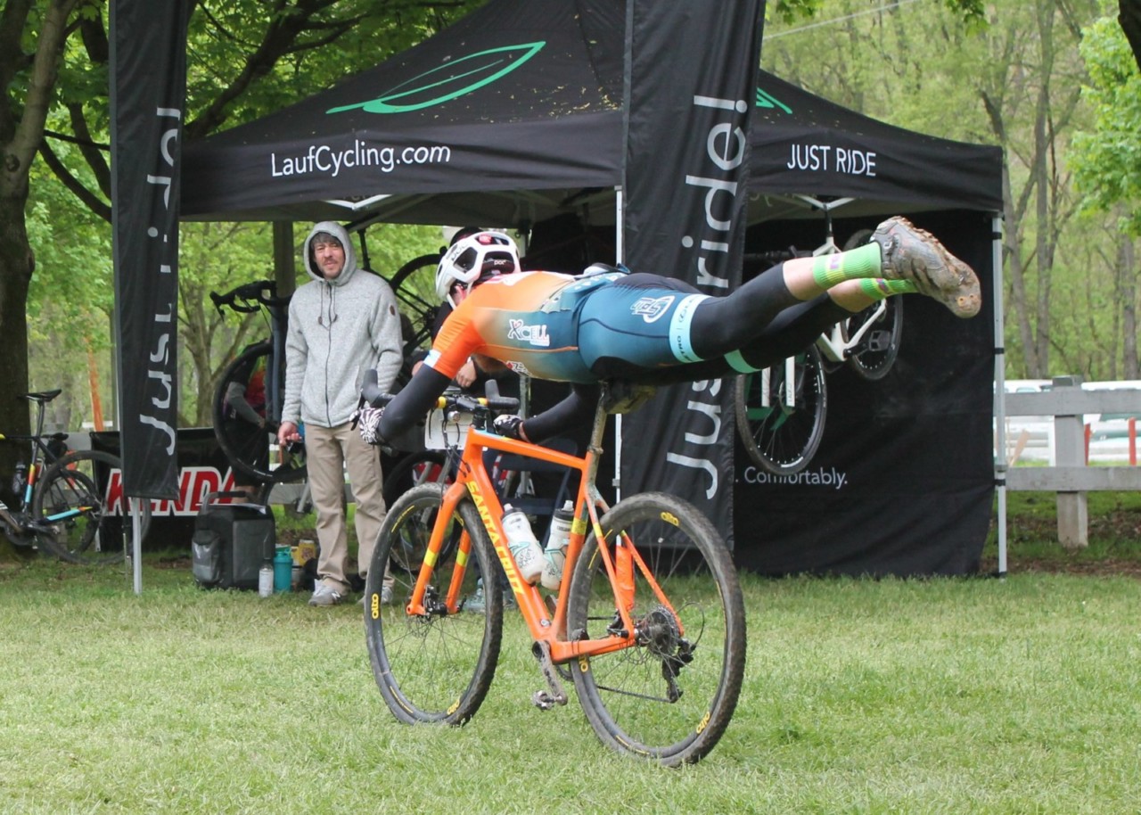 The race has cultivated a fun post-race vibe. 2019 Black Fork Gravel Grinder, Ohio. © Alecia Simpson