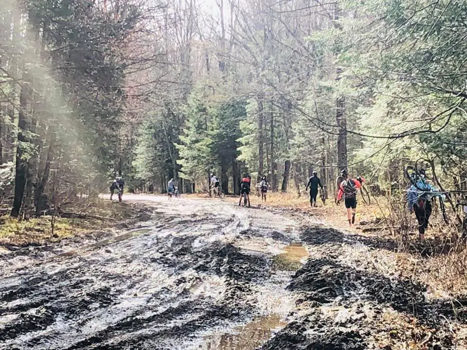 This year's route featured some very muddy sections. 2019 Bear 100 Gravel Race, Wisconsin. © The Bear 100