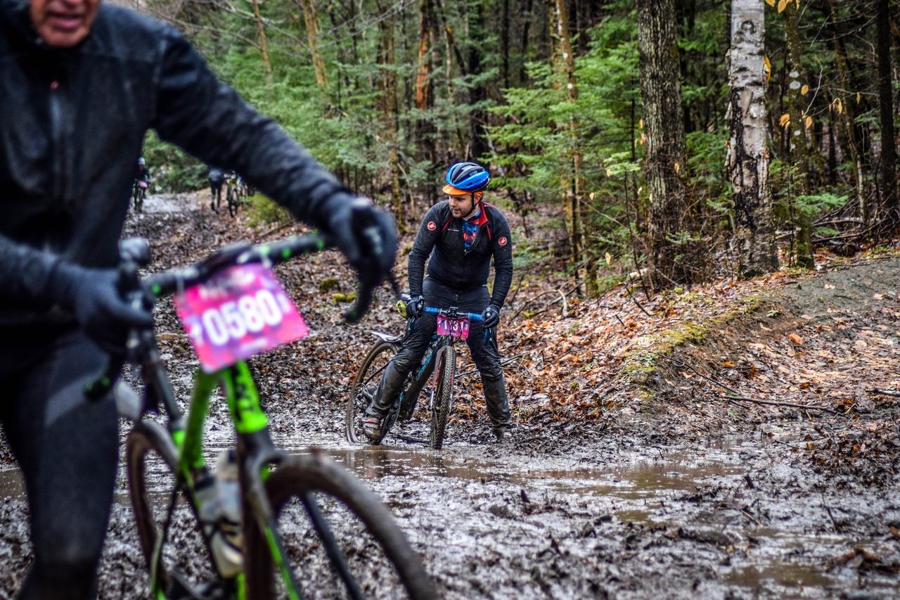 Cyberia was again unrideable in spots this year. 2019 Rasputitsa Gravel Race, Vermont. © Nolan Myers