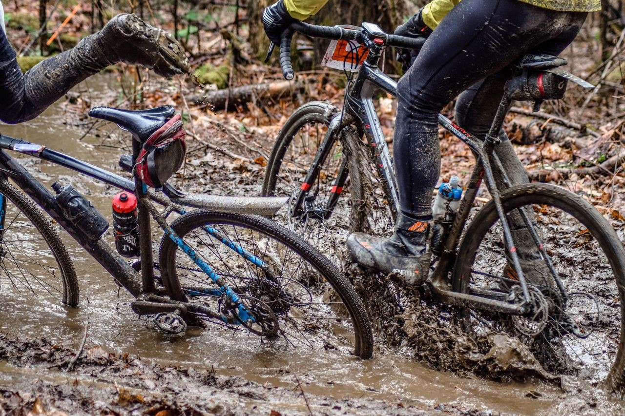 The conditions can be quite rough as Rasputitsa. 2019 Rasputitsa Gravel Race, Vermont. © Nolan Myers