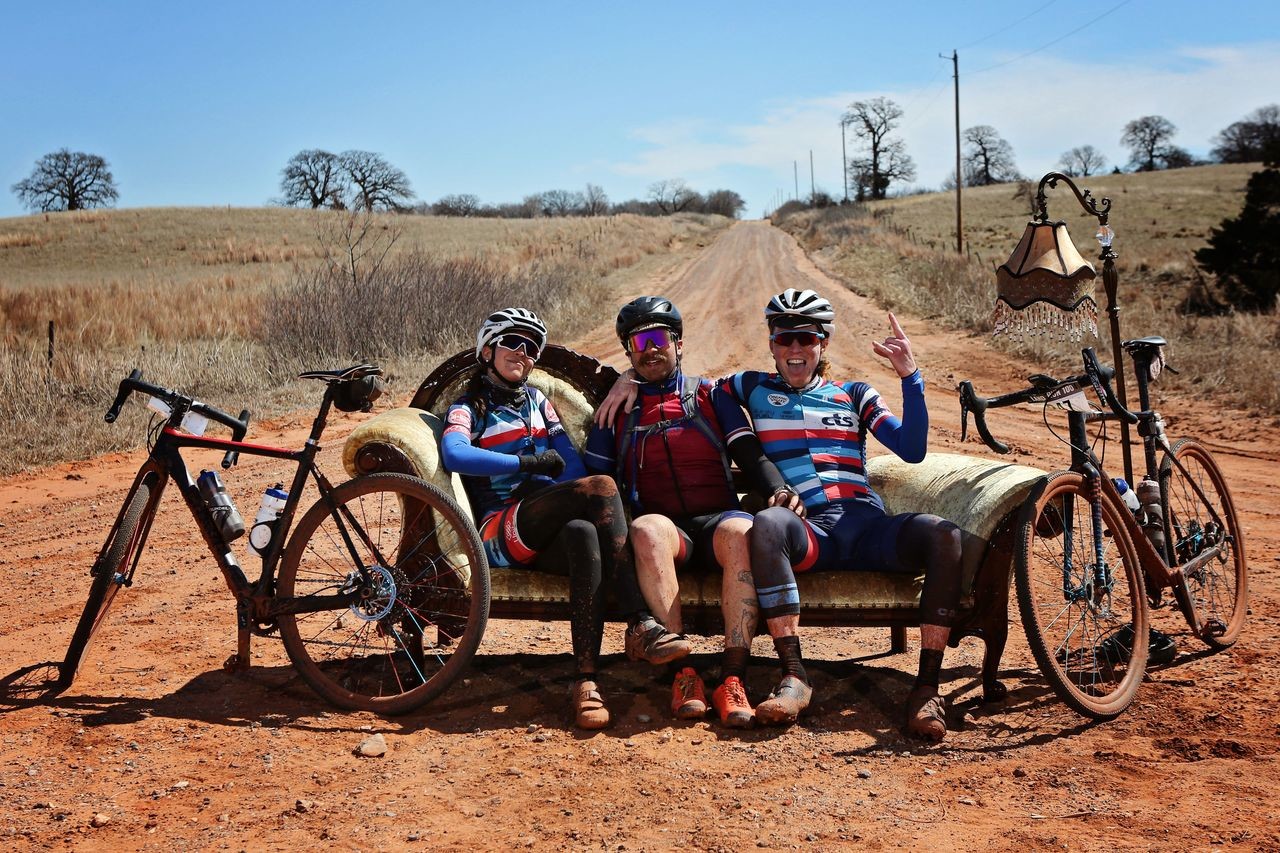 Women's Land Run 100 Nina Laughlin stopped in the lounge as well.. Salsa Chase the Chaise Lounge. © Scott Haraldson / Salsa Cycles