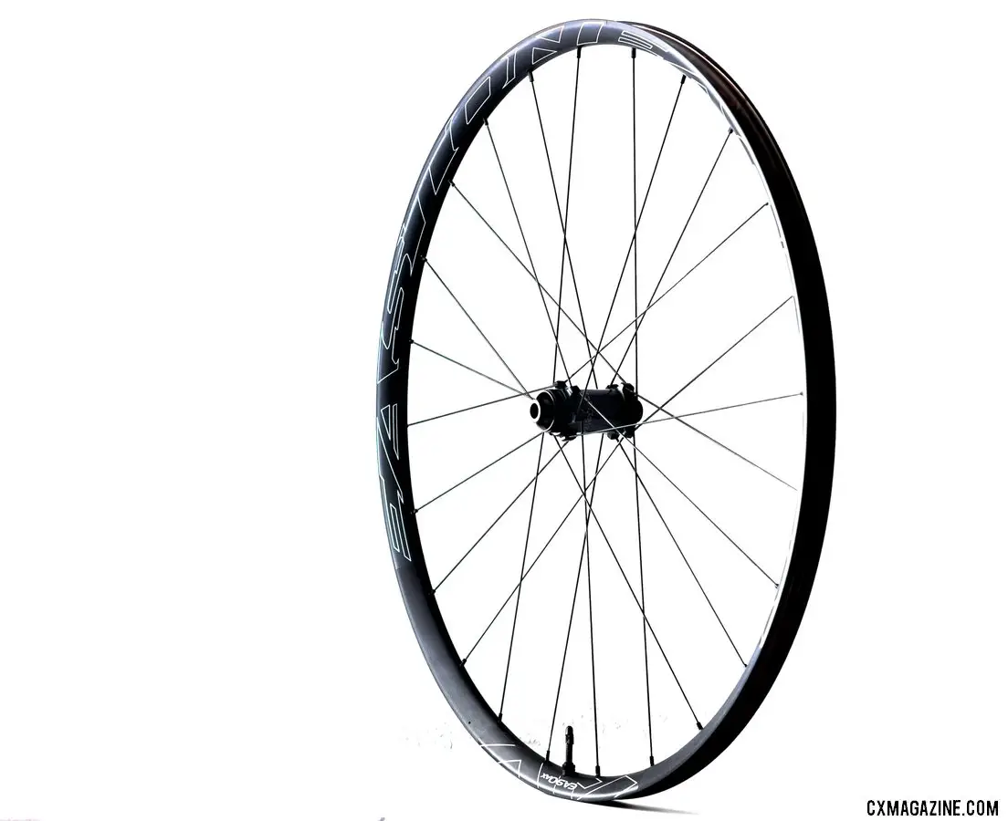 Easton's new EA90AX tubeless disc brake wheels feature Sapim straight-pull spokes, alloy nipples, and a 25mm wide rim. © Cyclocross Magazine