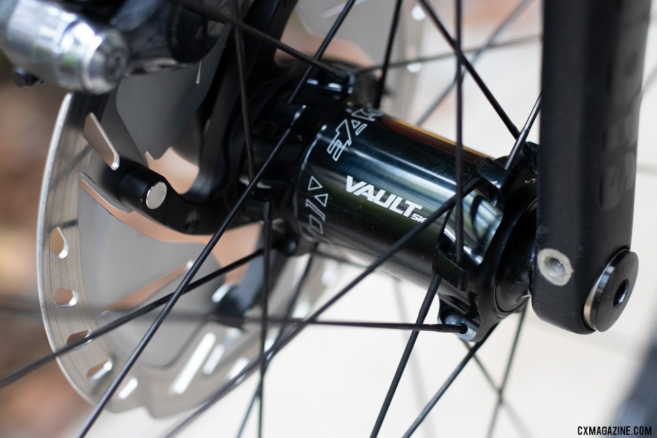 The Vault hubset features tool-free end cap swaps and a CenterLock rotor mount. Easton's new EA90AX tubeless disc brake wheels. © Cyclocross Magazine