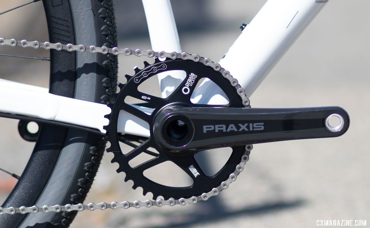 Praxis Works Zayante 1x Direct Mount crankset carries over from 2019. The 2020 Felt Breed Force 1 gravel bike. 2019 Sea Otter Classic. © A. Yee / Cyclocross Magazine