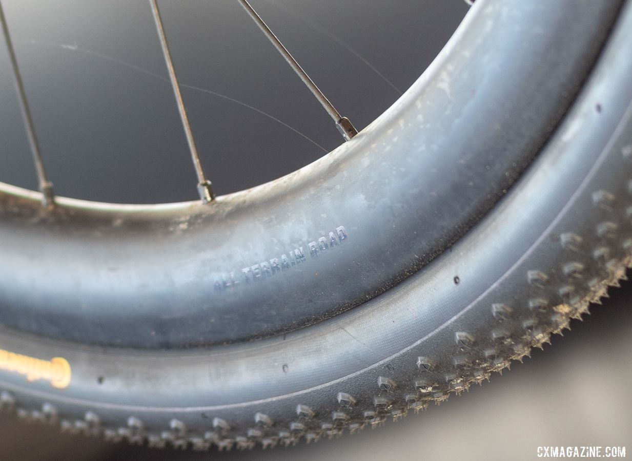 The Reynolds carbon ATR rim is 40mm deep, 23mm wide and weighs 446g. 2019 Sea Otter Classic. © A. Yee / Cyclocross Magazine