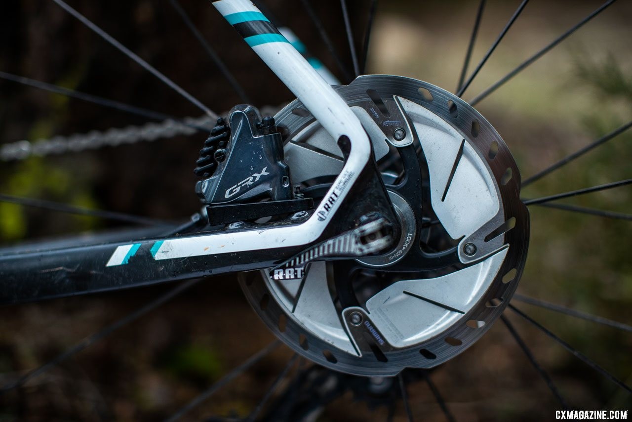 Shimano GRX components are flat mount only. photo: Sterling Lorence