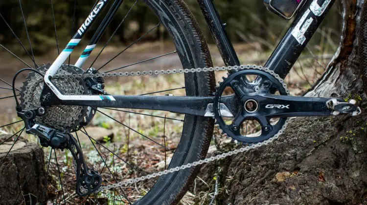 Shimano GRX components feature 1x, 2x, Di2 and mechanical options. photo: Serling Lorence