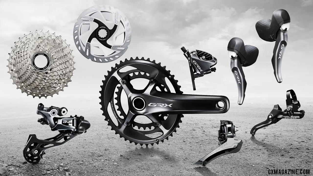 Shimano's new GRX mechanical 11-speed RX810 gravel / cyclocross components.