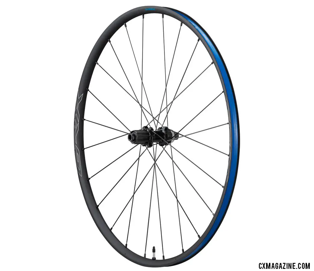 Shimano's new GRX gravel / cyclocross family of components has one wheelset, the 21.6mm wide RX570 wheelset. It comes in both 700c and 650b diameters.