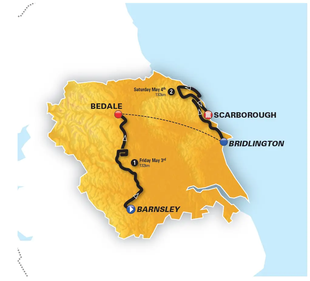 2019 Tour of Yorkshire Women's routes