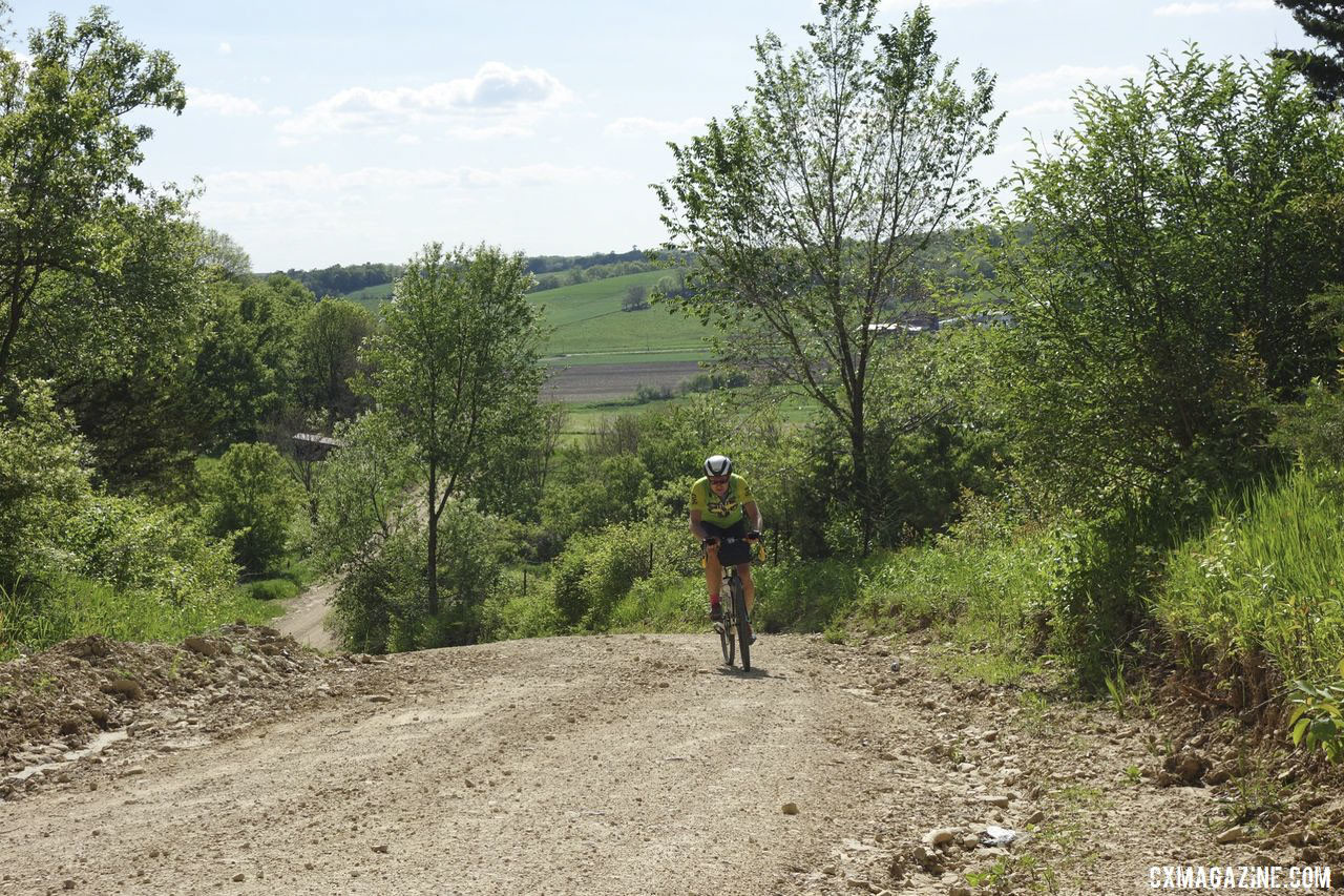 The Ten Thousand features hill after hill after hill. 2019 Ten Thousand Gravel Ride, Illinois. © Justin McBride
