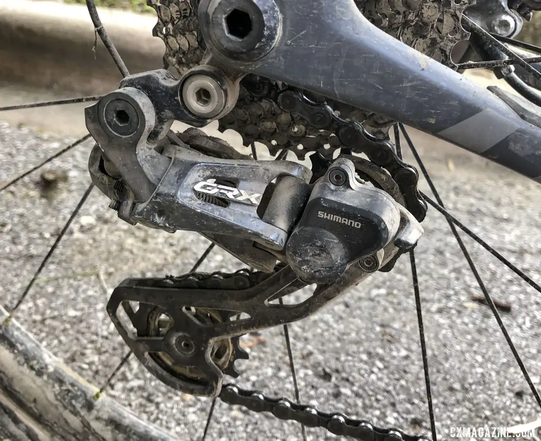 Petervary got to ride the new SHimano GRX gravel grupo for the DKXL. © Shimano 