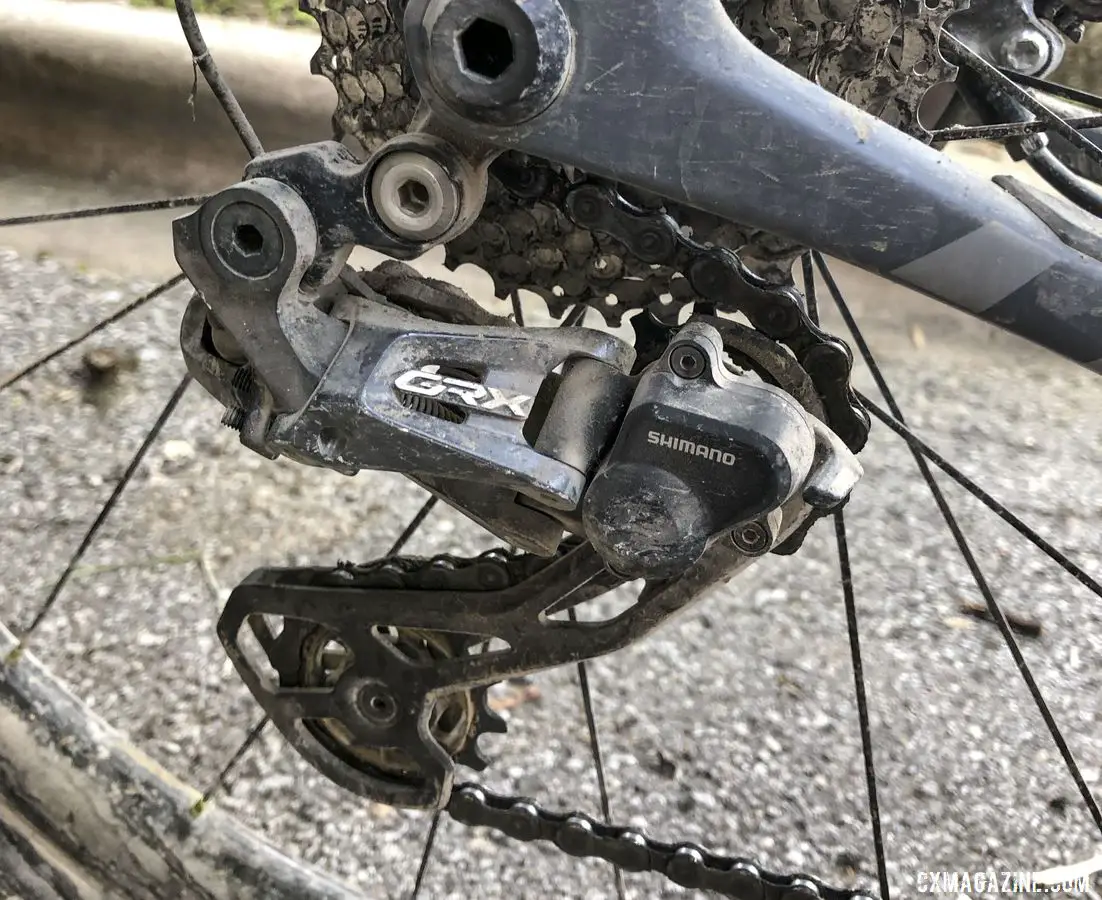 Petervary got to ride the new SHimano GRX gravel grupo for the DKXL. © Shimano