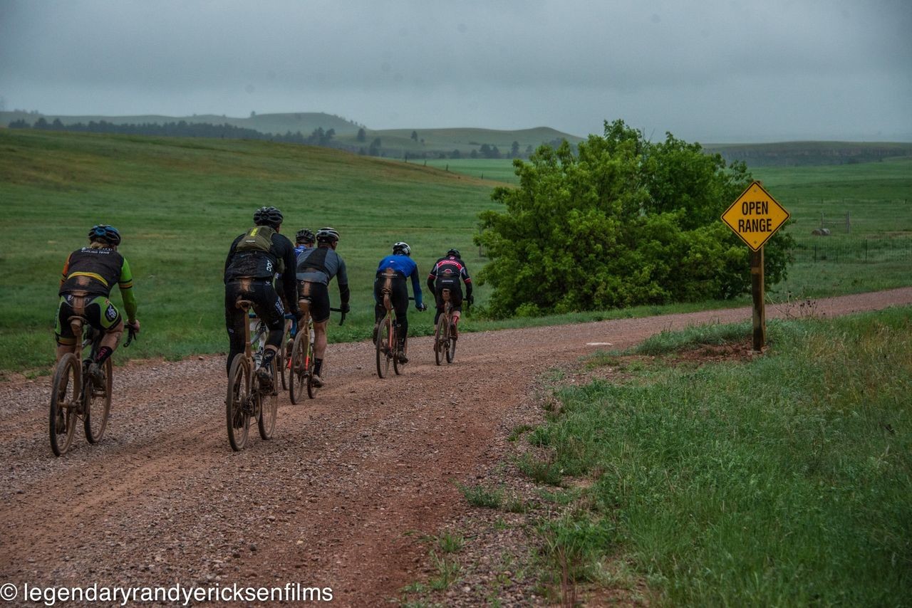 Weather conditions made this year's race a tougher challenge. 2019 Gold Rush Gravel Grinder, South Dakota. © Randy Ericksen