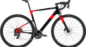 The Topstone Crb SRAM Froce eTap AXS is the flagship of the new carbon gravel bike line. Cannondale Topstone Crb Gravel Bike Release. © Cannondale