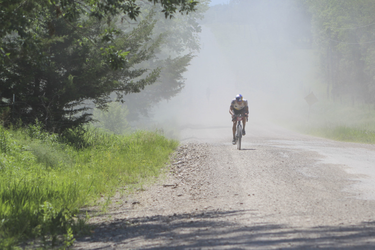 Strickland attacked with purpose. 2019 Men's Dirty Kanza 200 Gravel Race. © Z. Schuster / Cyclocross Magazine