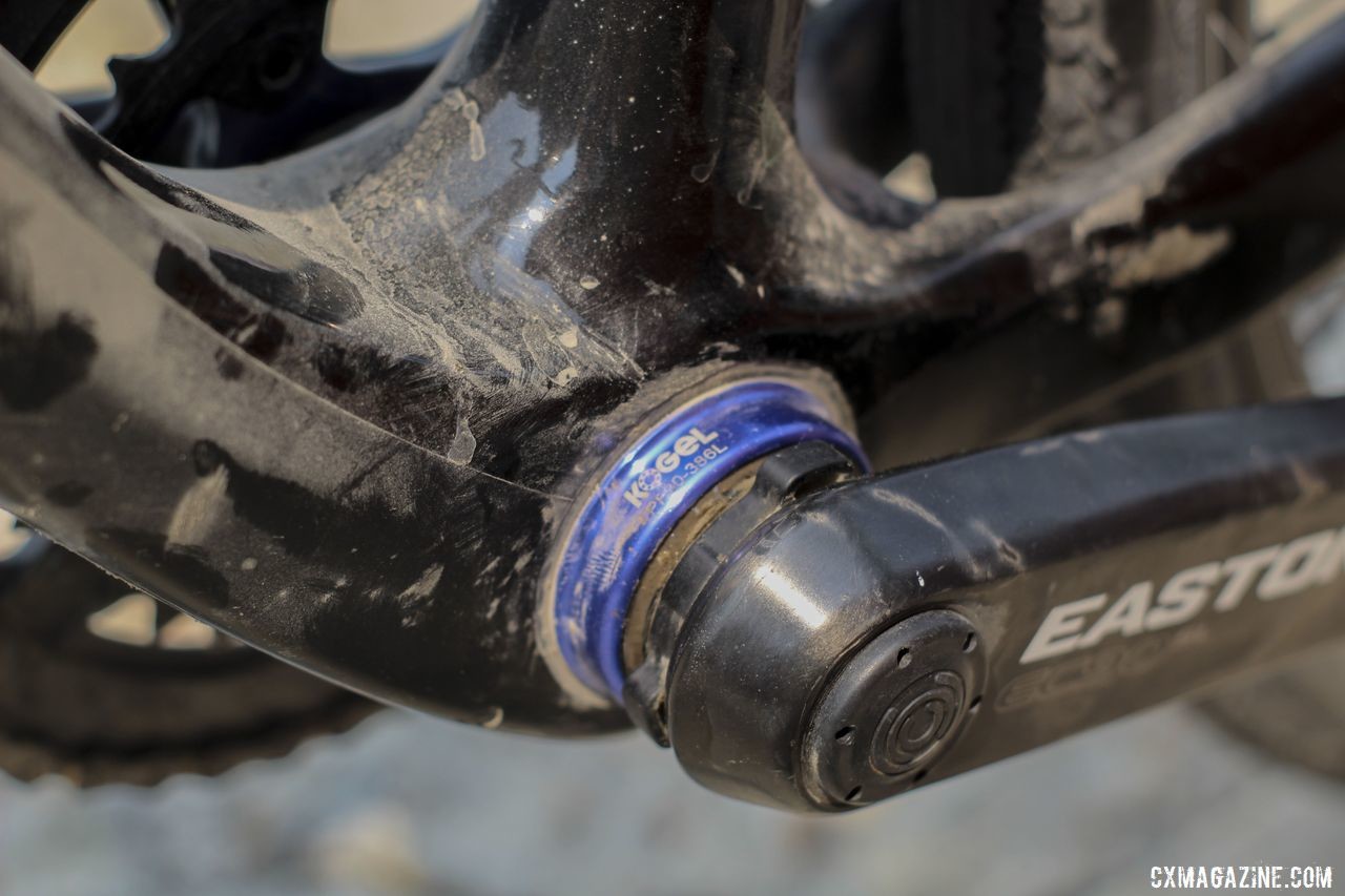 Nauman stuck with the Kogel PF30-386 bottom bracket. Amanda Nauman's 2019 DK200 Niner RLT 9 RDO Gravel Bike. © Z. Schuster / Cyclocross Magazine