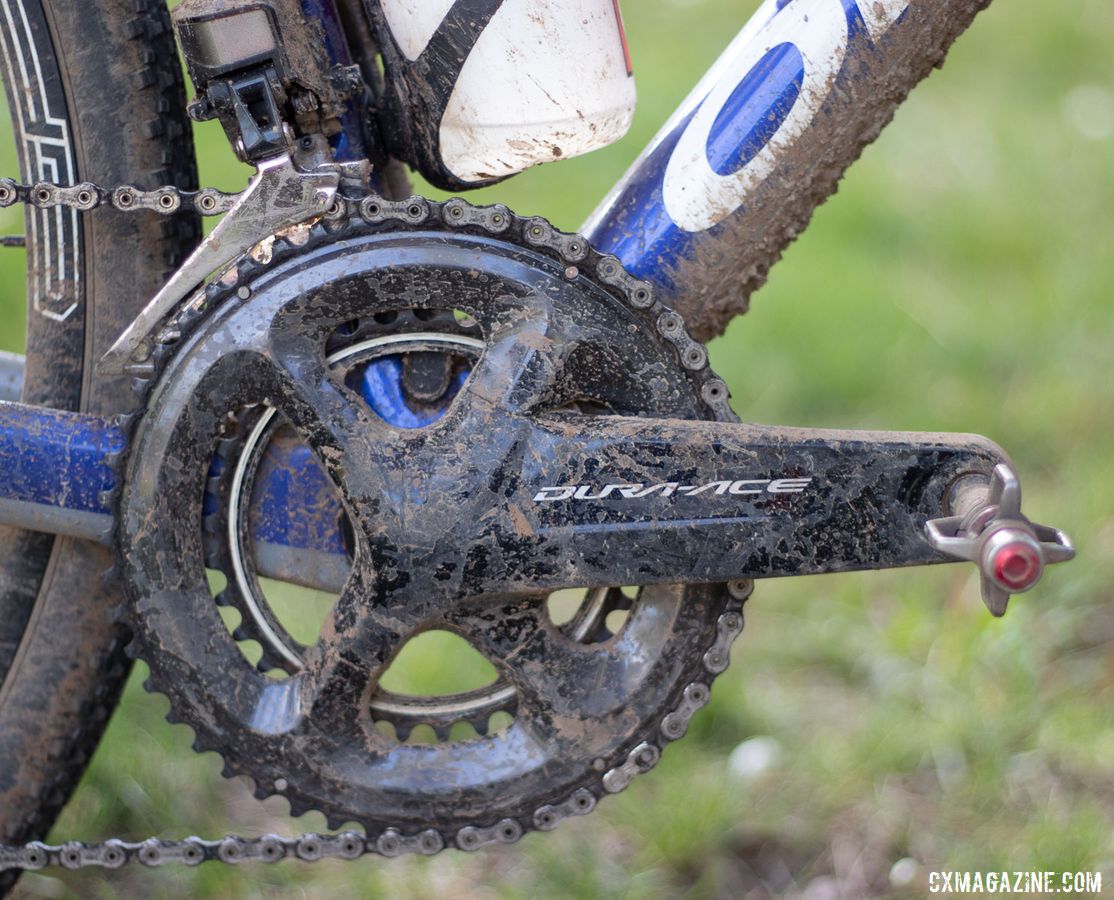 Also new is Nash's in series R9100 crankset, which replaces her Rotor equipment. Katerina Nash's 2019 Lost and Found-winning gravel bike. © A. Yee / Cyclocross Magazine