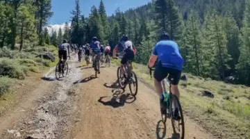 The first climb stretched nearly 10 iles long and was Katerina Nash's launching pad. 2019 Lost and Found gravel race. © A. Yee / Cyclocross Magazine